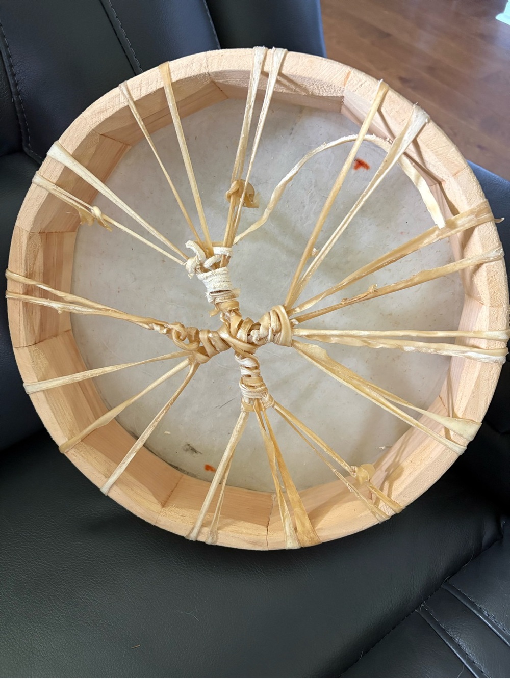 DRUM ~ paintable ~ Hand-Crafted Deer Hide Stretched Drum.